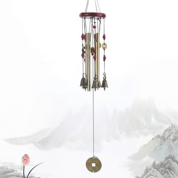 Wind Chimes Παραδοσιακό Μασίφ Ξύλο Μεταλλικό Ανεμοειδές κρεμαστό μενταγιόν Διακόσμηση κήπου γιαγιάδες