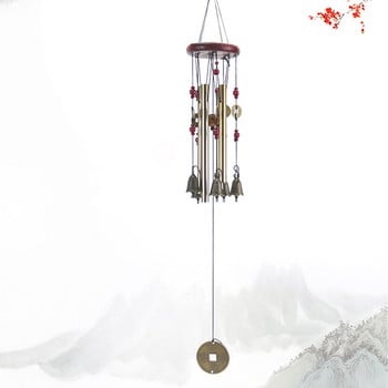 Wind Chimes Παραδοσιακό Μασίφ Ξύλο Μεταλλικό Ανεμοειδές κρεμαστό μενταγιόν Διακόσμηση κήπου γιαγιάδες