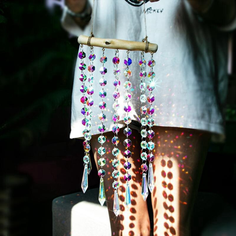 Viseći prozor Rainbow Maker Glass Crystal Mobile Wind Chimes Poklon kućne zidne umjetnine