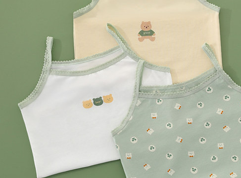 Pamučna majica s aplikacijama za djevojčice s tankim naramenicama