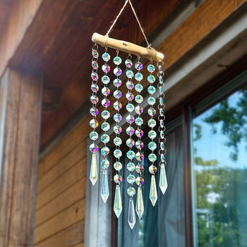 Κρεμαστό παράθυρο Rainbow Maker Glass Crystal Mobile Wind Chimes Δώρο διακόσμησης τοίχου σπιτιού