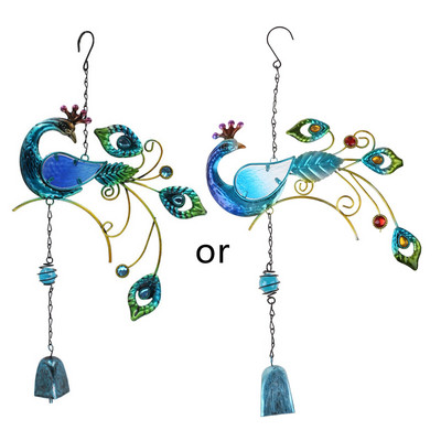 Povas vėjo varpeliai 19 colių metalo meno kabantys varpeliai, papuošalai sodo kiemo durų sienai namų dekoravimui