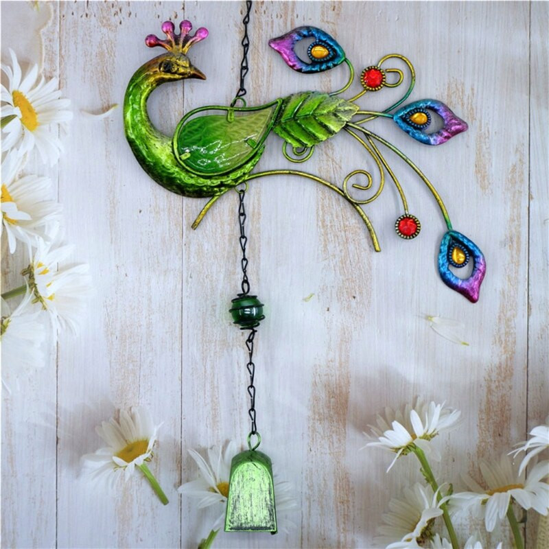 Povas vėjo varpeliai 19 colių metalo meno kabantys varpeliai, papuošalai sodo kiemo durų sienai namų dekoravimui
