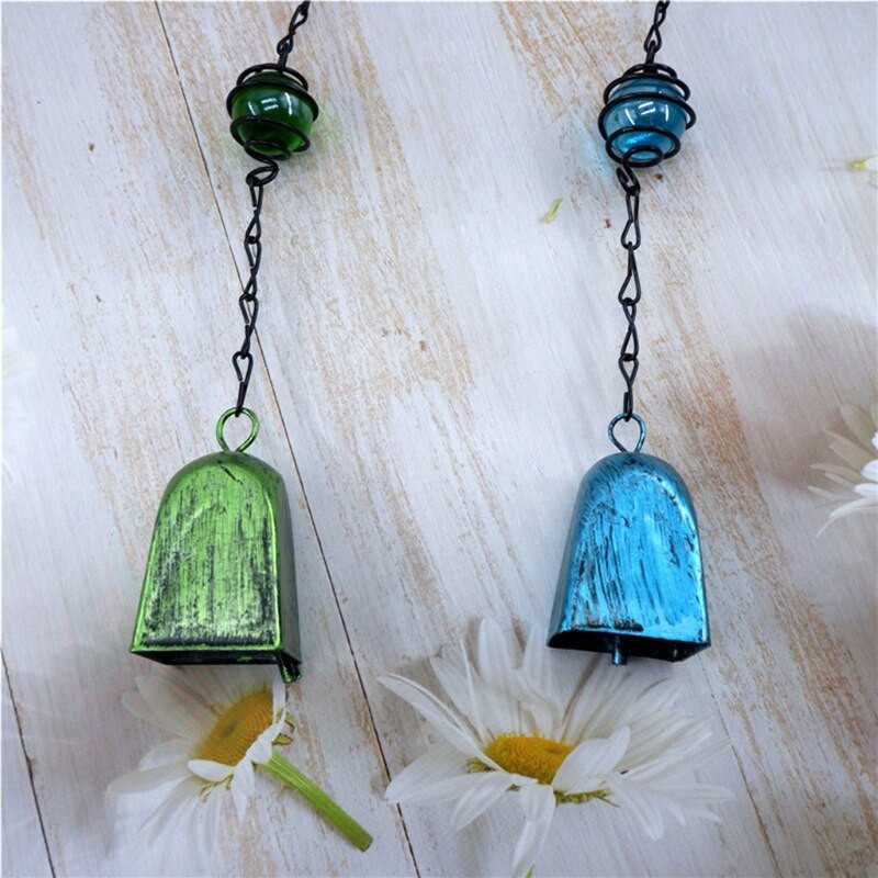 Povas vėjo varpeliai 19 colių metalo meno kabantys varpeliai, papuošalai sodo kiemo durų sienai namų dekoravimui