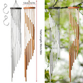 36 colių 18 vamzdžių vėjo varpeliai namų sodo kiemo dekoras lauko kabantys varpeliai su kabliu