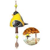 Vėjo varpelis 15,7 colių ranka nudažytas paukščių giesmių varpelis, vėjo varpelis lauke, vidinis kiemas, veranda, sodas, kieme, kolibriai balandžiai, auksaragiai