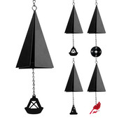 Dekoratyviniai vėjo varpai Geležinis trikampis vėjo varpas lauko kiemo dekoravimas šventinis vėjo varpelių sienos papuošalas