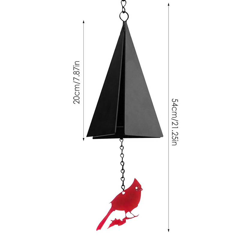 Dekoratyviniai vėjo varpai Geležinis trikampis vėjo varpas lauko kiemo dekoravimas šventinis vėjo varpelių sienos papuošalas