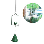 Paukščių kabantys vėjo varpas, skirtas lauko metaliniam sodo vejos dekoravimui su gražiu garsu pakabinamu vėjo varpeliu vidaus durims
