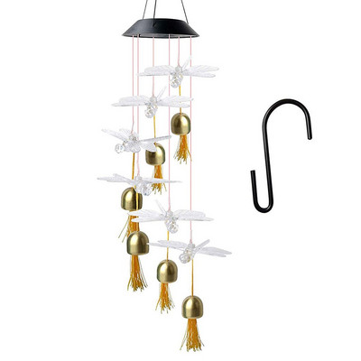 Szélcsengő lámpa Solar Bird Butterfly Szitakötő LED IP65 Kerti Színváltó Vízálló Dekoratív Szél Light Otthon Kültéri