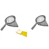 Комплект за почистване на басейн, комплект за поддръжка на езерце Аксесоари за плувен басейн с мрежа за скимер на листа и ръкавица за плувен басейн