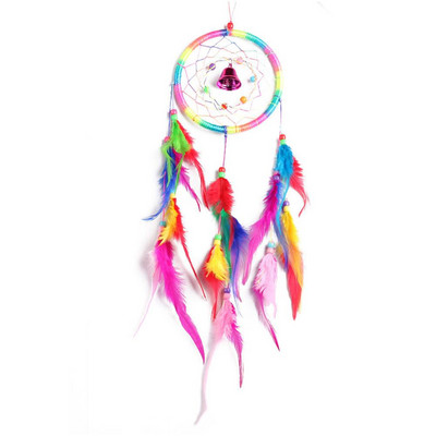 5 бр. Creative Bell Feather Dream catcher Dreamcatcher Декорация за спалня Ръчно изработени цветни пера Dream Catcher Свети Валентин