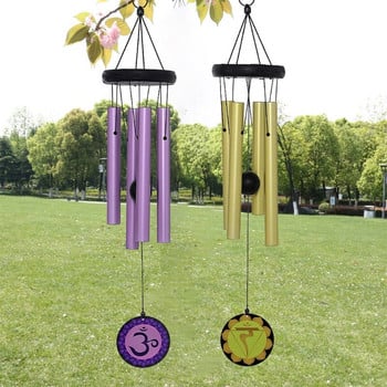 H7JB Wind Chimes Εξωτερικοί σωλήνες αλουμινίου Chakra Energy Healing Memorial Wind Chimes for Garden Patio Outdoor