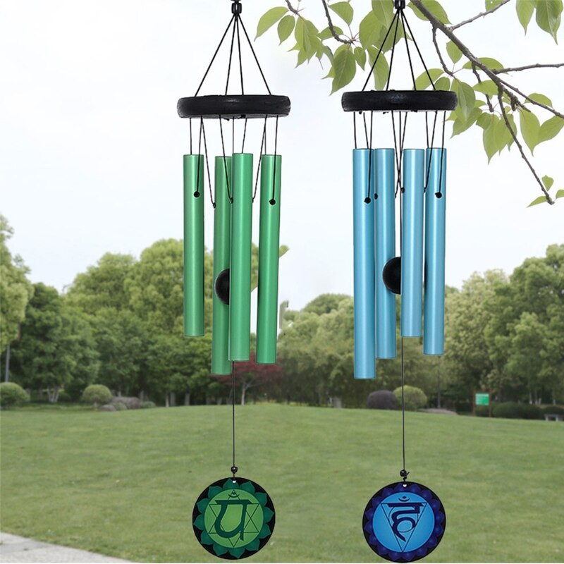H7JB Wind Chimes Vanjske aluminijske cijevi Chakra Energy Healing Privjesak Memorial Wind Chimes za vrtnu terasu na otvorenom