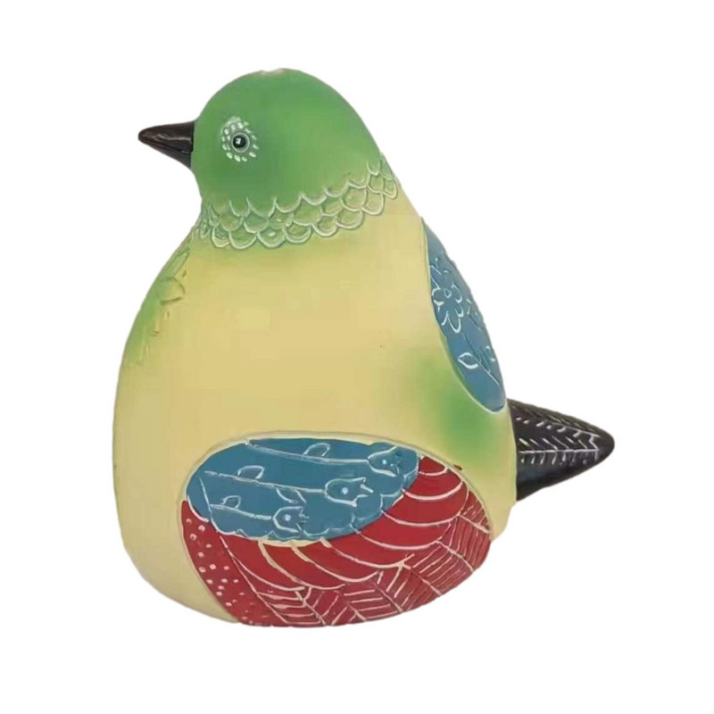 Vėjo varpeliai lauko klirensas Kūrybinis dervos paukščių giesmių varpelis, rankomis nudažytas gyvūno vėjo varpelis terasai prieangyje sodo kieme