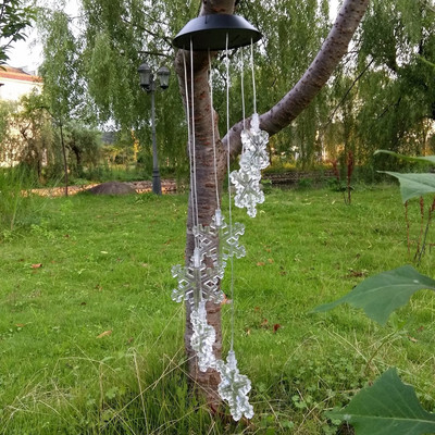 Moderna šarena solarna svjetlost Vjetar Zvono Lampa PVC ukrasi Balkon Opremanje terase Zanati Vanjski vrt Uređenje dvorišta