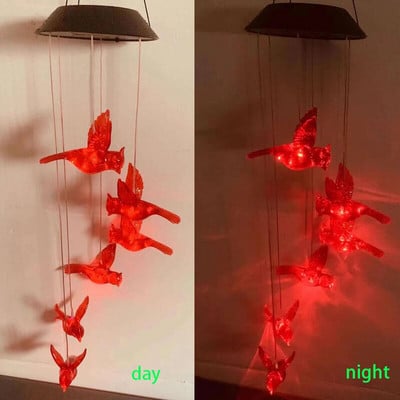 Moderna šarena solarna svjetlost Vjetar Zvono Lampa PVC ukrasi Balkon Opremanje terase Zanati Vanjski vrt Uređenje dvorišta