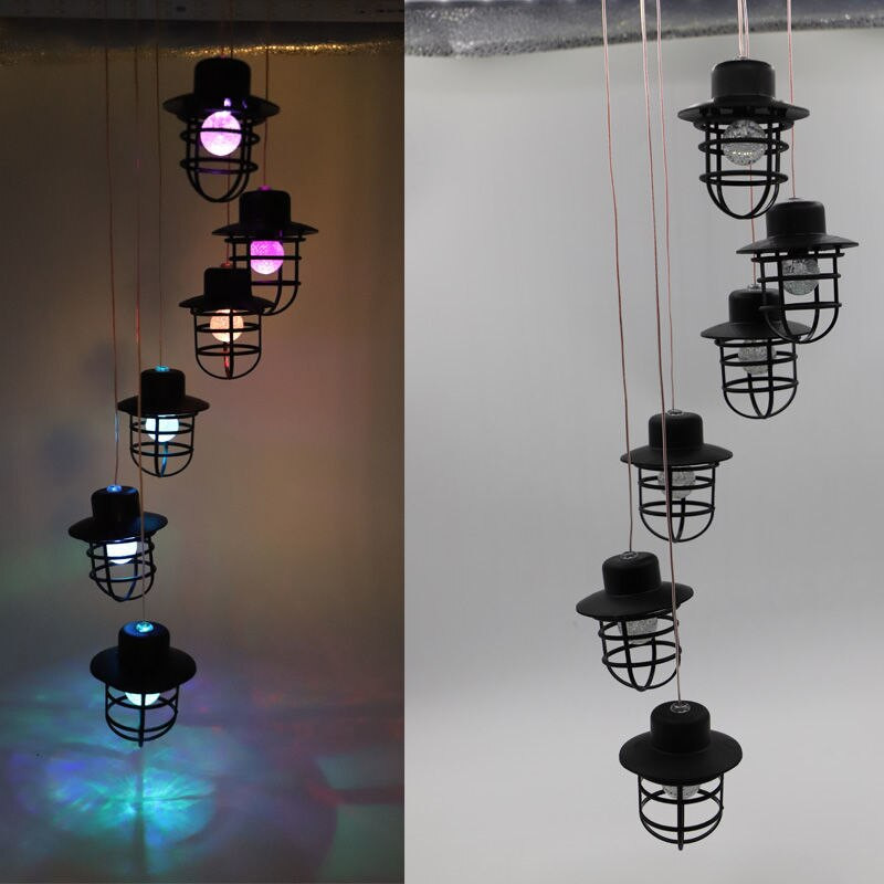 Moderna šarena solarna svjetlost Vjetar Zvono Lampa PVC ukrasi Balkon Opremanje terase Zanati Vanjski vrt Uređenje dvorišta
