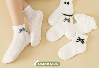 Детски чорапи с панделка за момиче