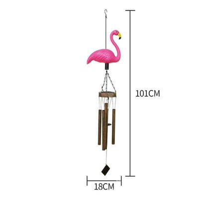 Vrt Viseća zvončića na solarni vjetar Flamingo Metalni željezni privjesak Vanjsko dvorište Vrt Balkon Ukrasna svjetla Pogled Ukrasi