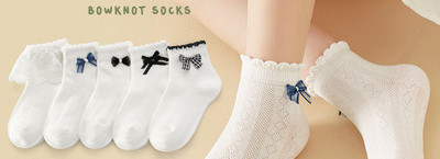 Csipke zokni lányoknak szalaggal 3 darab egy készletben