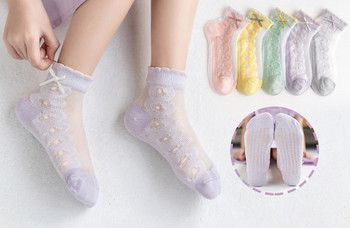 Παιδικές κάλτσες με κορδέλα σε πολλά χρώματα