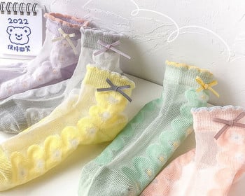 Детски чорапи с панделка в много цветове 