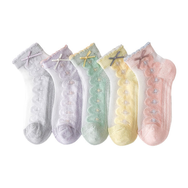 Παιδικές κάλτσες με κορδέλα σε πολλά χρώματα