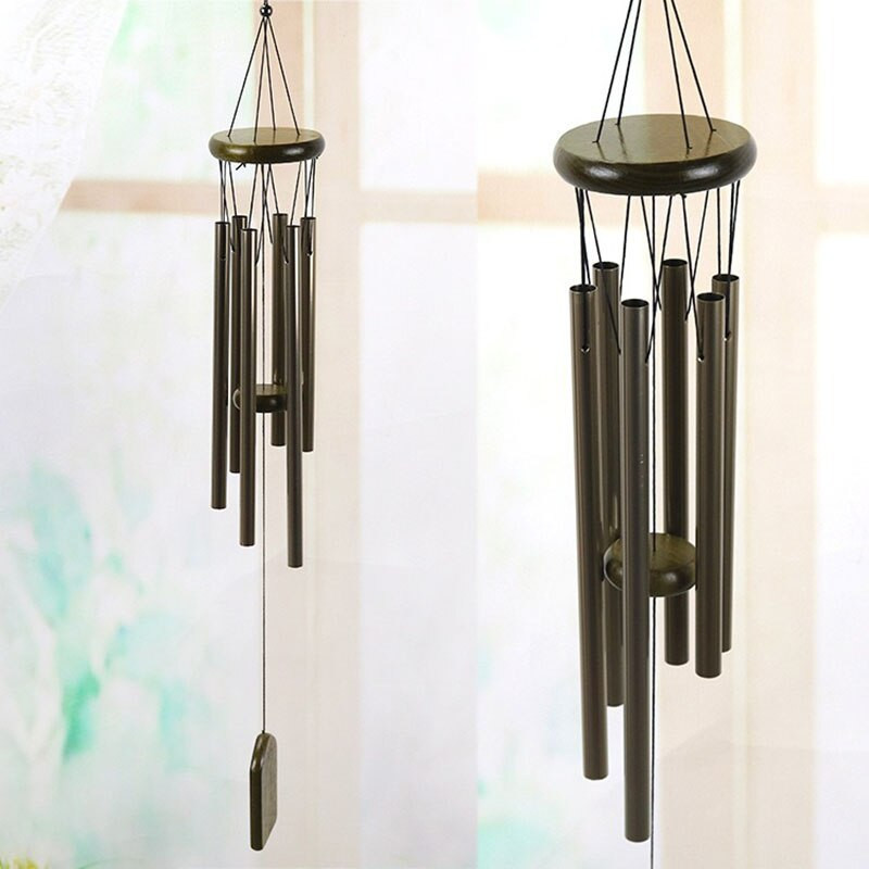 Sodo apdaila Mediniai vėjo varpeliai vamzdžiai Namų durys ir langai Miegamasis Balkonas Lauko Kiemas Mediniai Kabantys Ornamentai Varpeliai