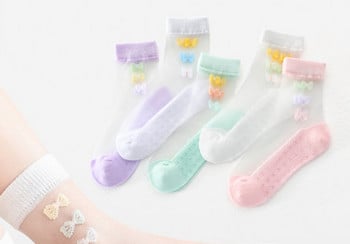 Детски чорапи с флорални мотиви