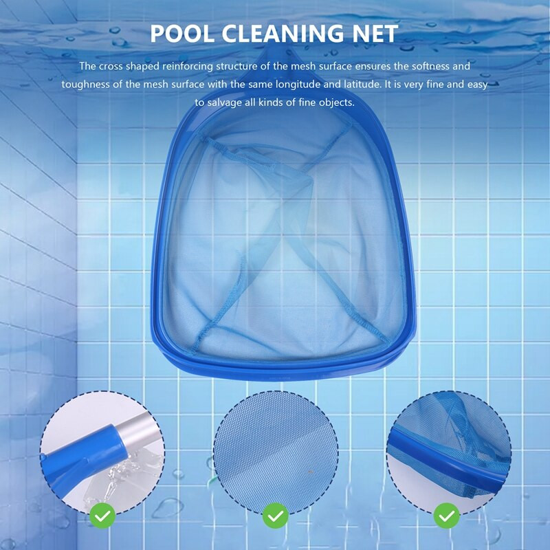 Plasa de curățare a piscinei Instrument profesional Plasă de salvare Plasă de curățare a piscinei Skimmer de frunze Geanta de prindere a frunzelor Curățător de piscine în aer liber acasă