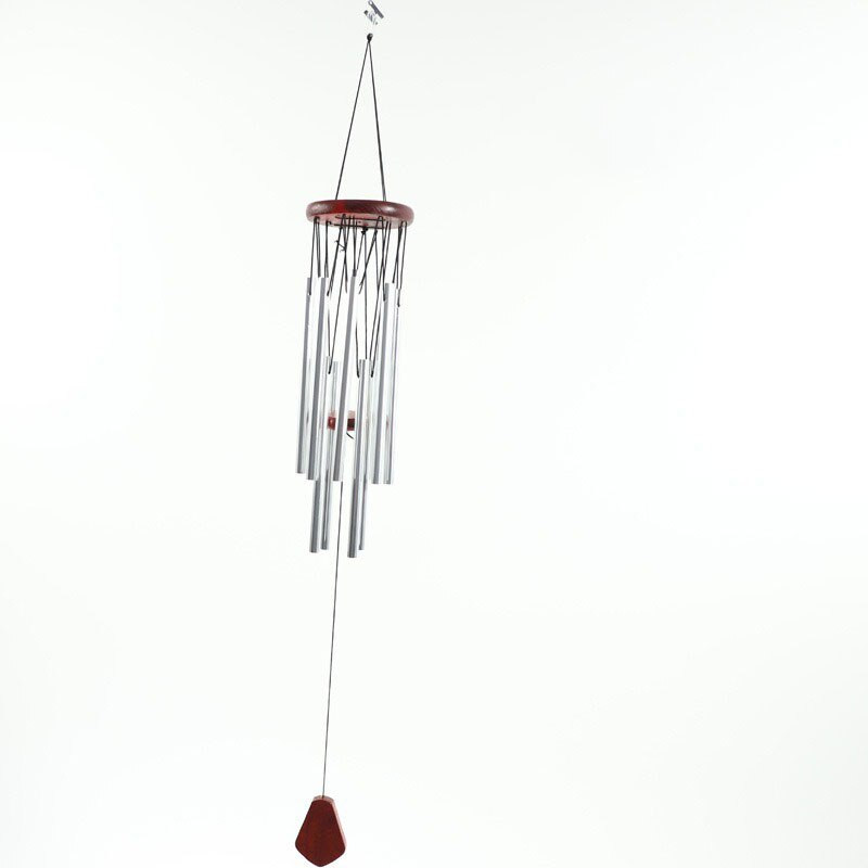 Metaliniai vėjo varpeliai pakabukas medžio masyvo diskas Nordic Creative metalo vamzdžių pakabukas sodas terasa balkonas kabantis dekoro papuošalai