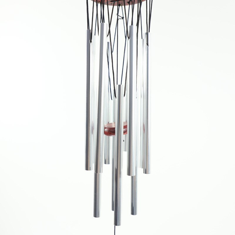 Metaliniai vėjo varpeliai pakabukas medžio masyvo diskas Nordic Creative metalo vamzdžių pakabukas sodas terasa balkonas kabantis dekoro papuošalai