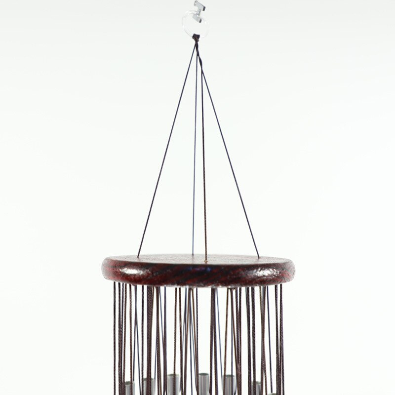 Metaliniai vėjo varpeliai pakabukas medžio masyvo diskas Nordic Creative metalo vamzdžių pakabukas sodas terasa balkonas kabantis dekoro papuošalai