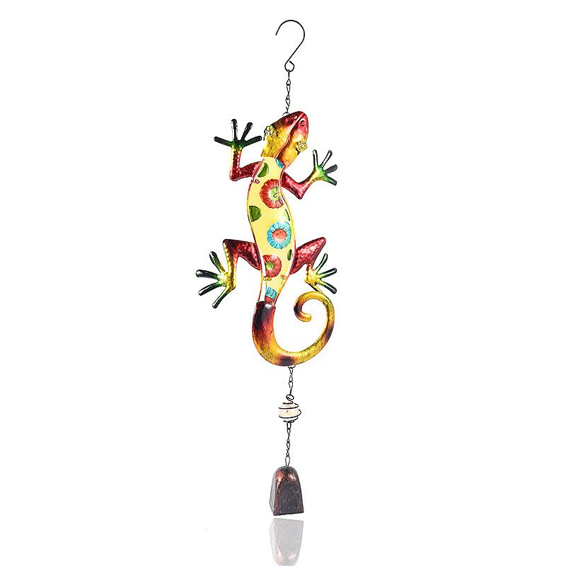 Clopoțel de vânt din metal de grădină, sticlă pictată, muzică pentru balcon, în aer liber, agățat decor Animale norocoase, ornamente decorative, eolieni