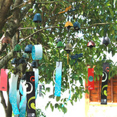 Clopoței de vânt japonez în aer liber, acasă, grădină, balcon, terasă, decorare norocoasă, fier metalic, ornamente pentru bufnițe, clopoței de vânt.