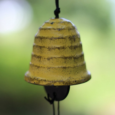 Clopoței de vânt japonez în aer liber, acasă, grădină, balcon, terasă, decorare norocoasă, fier metalic, ornamente pentru bufnițe, clopoței de vânt.