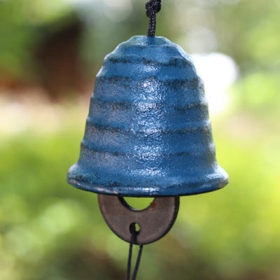 Clopoței de vânt japonez în aer liber, acasă, grădină, balcon, terasă, decorare norocoasă, fier metalic, ornamente pentru bufnițe, clopoței de vânt.