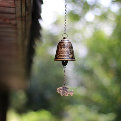 Clopoței de vânt japonez în aer liber, acasă, grădină, balcon, terasă, decorare norocoasă, fier metalic, ornamente pentru bufnițe, clopoței de vânt.