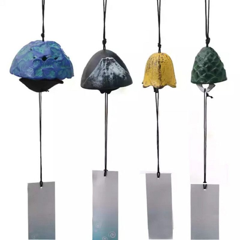 Clopoței de vânt japonez în aer liber, acasă, grădină, balcon, terasă, decorare norocoasă, fier metalic, ornamente pentru bufnițe, clopoței de vânt.