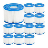 Cartuș de filtru pentru cada cu hidromasaj tip VI pentru pompă de piscină Bestway, Lay-Z-Spa, Coleman Saluspa 90352E, 58323E, 58323, pachet de 12