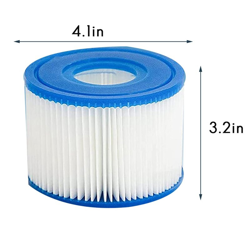Cartuș de filtru pentru cada cu hidromasaj tip VI pentru pompă de piscină Bestway, Lay-Z-Spa, Coleman Saluspa 90352E, 58323E, 58323, pachet de 12