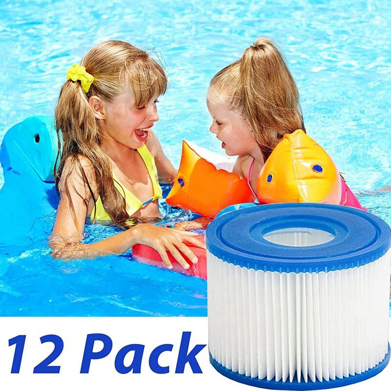 Cartuș de filtru pentru cada cu hidromasaj tip VI pentru pompă de piscină Bestway, Lay-Z-Spa, Coleman Saluspa 90352E, 58323E, 58323, pachet de 12