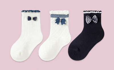 Vaikiškos kojinės su nėriniais ar kaspinėliais mergaitėms