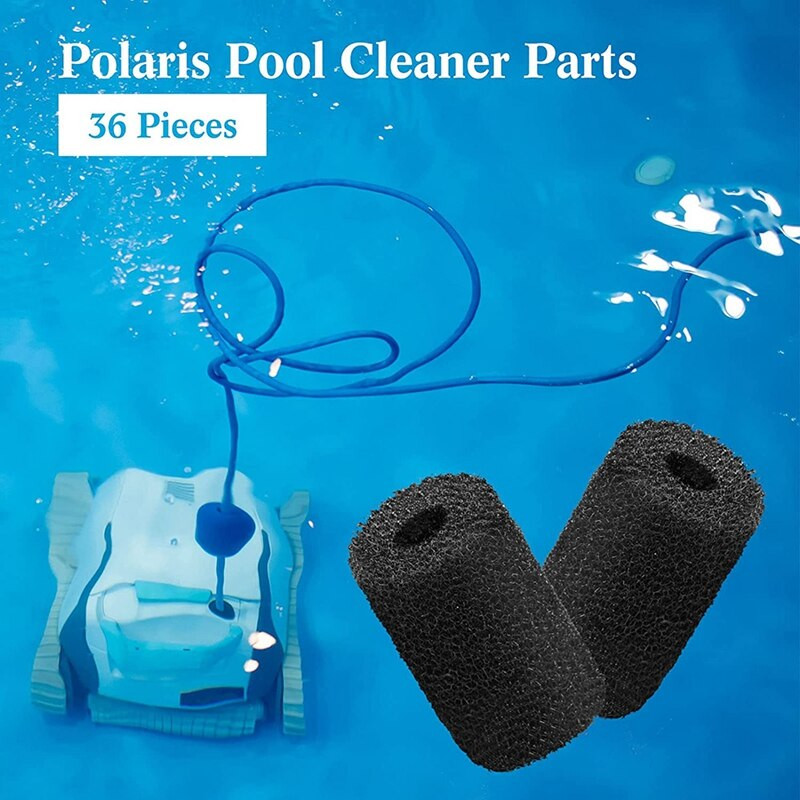 36 pachete de curățat pentru piscine de înaltă densitate Scrubber cu furtun negru pentru Polaris Vac- 180, 280, 360, 380, 480, 3900 Sport Modele