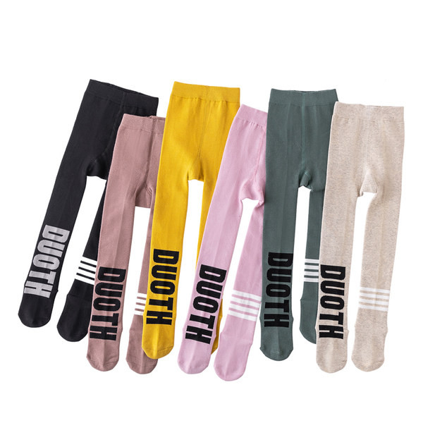 Kevad-sügis laste sukkpüksid tüdrukutele kirjaga