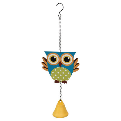Iron Owl Wind Chimes Viseće zvono na vjetar Vrtlarski ukrasi Balkon Prozorska daska Viseće zvono Unutarnji vanjski ukrasi