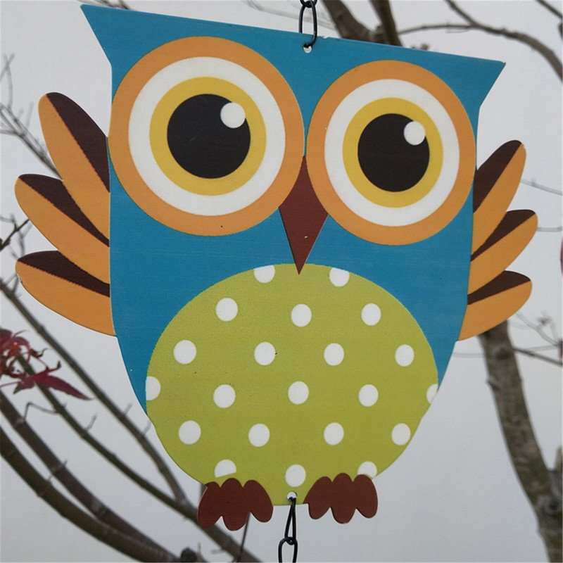Iron Owl Wind Chimes Viseće zvono na vjetar Vrtlarski ukrasi Balkon Prozorska daska Viseće zvono Unutarnji vanjski ukrasi