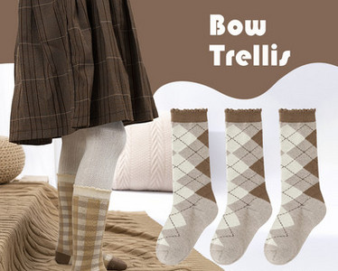 Vaikiškos kojinės su 3D kaspinu