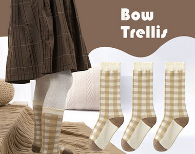 Vaikiškos kojinės su 3D kaspinu